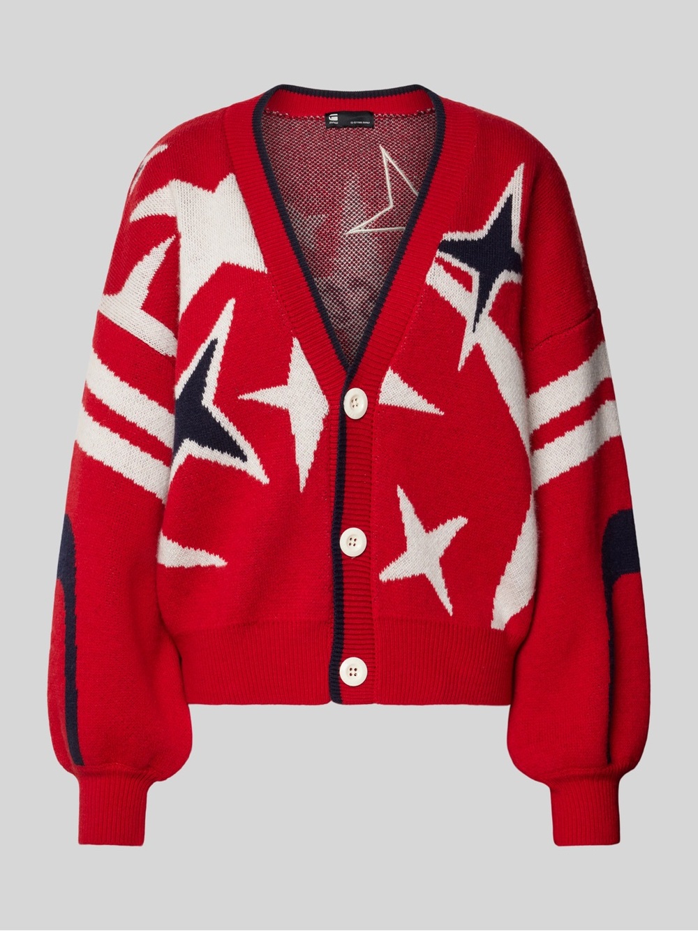 G-Star Red Star Motif Button-Front Cardigan
